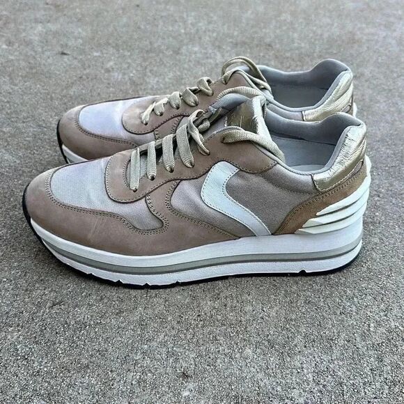 Voile Blanche Sneakers Leather Platform Size 40 - Picture 5 of 14